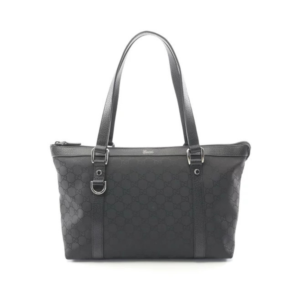 Gucci Abbey GG Tote Bag Leather Black